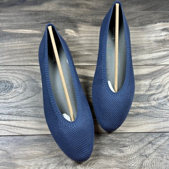 NIB Allbirds Tree Breezer Point Ballet Flats Hazy Indigo Womens 10 - Picture 2 of 12
